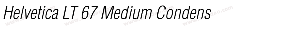 Helvetica LT 67 Medium Condensed Oblique字体转换